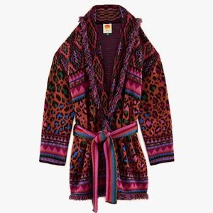 Farm Rio Red Ainika Tapestry Cardigan. New with tags. Medium.